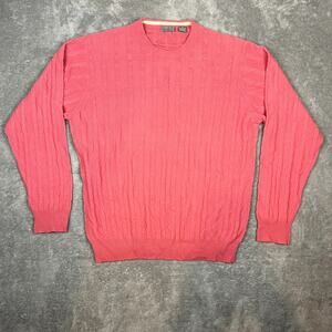 CH Classics Cashmere Sweater Womens M Pink Cableknit Preppy Quiet Luxury